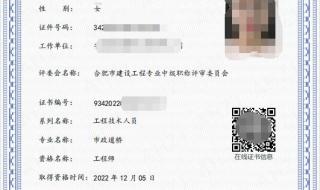 北京市电子职称证书